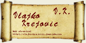 Vlajko Krejović vizit kartica